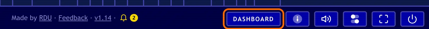 Channel Surfer toolbar along the bottom of the TV with the Dashboard button highlighted.